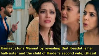ideal son in law zeeworld in English|Kainaat stunsMannat by revealing that Ibaadat is herhalf-sister