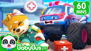 🐼 Músicas Infantis | O Zac se Machucou | Super Ambulância ao Resgate | BabyBus Português