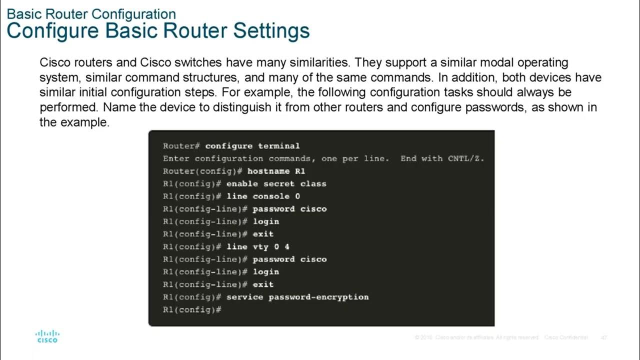 Ccna presentation swre module 1 basic device configuration youtube
