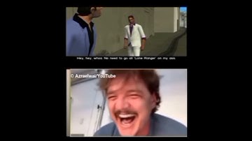 Pedro Pascal crying at Lance betrayal || GTA Vice city || Pedro Pascal crying meme  #shorts