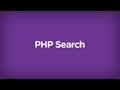 Creating a PHP Search