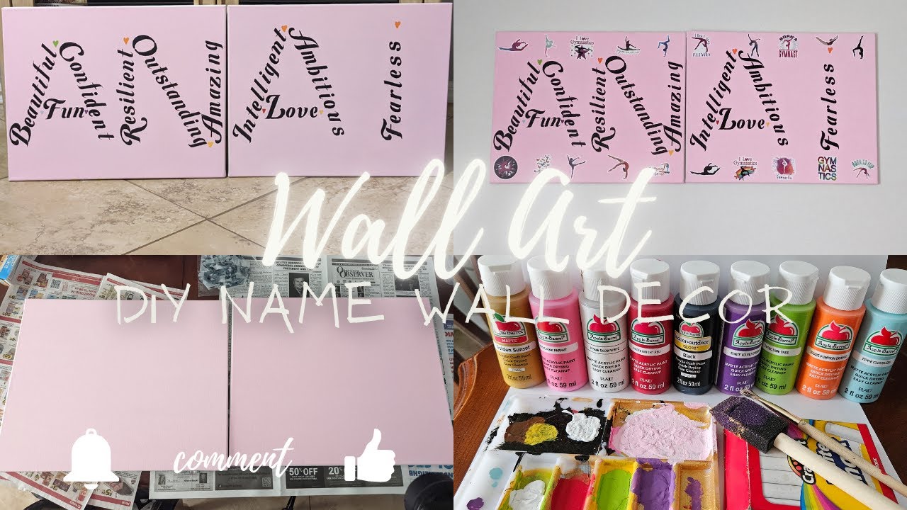 DIY Name Wall Decor. Easy & Simple. YouTube