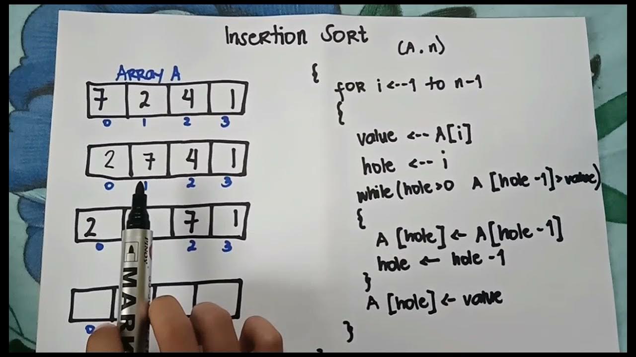 Insertion Sort in C language - YouTube