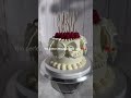 How to Decorate a Vintage Butter-Toned Cake with Ribbons & Strawberries 🍓🎀#shorts #virelshort #asmr