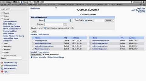How to setup DNS using Webmin
