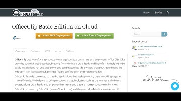 Secured Office Clip Basic Edition on Win 2012 R2 Deploy on Azure , AWS and Google Cloud Platform.