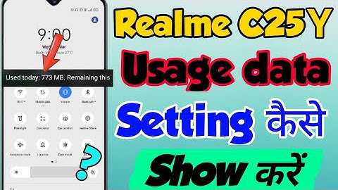 Realme C25Y Me Usage data kaise show kare | how to show Usage data in Realme C25Y | Realme C25Y data