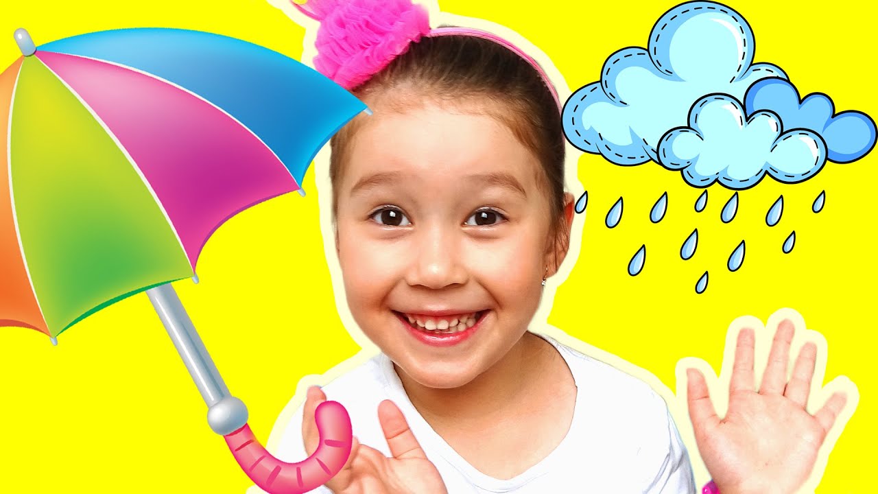 Rain Rain Go Away Song - Playing with Umbrellas with MUSIKI