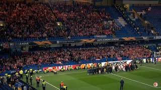 Fanoušci Slavie Praha na Stamford Bridge