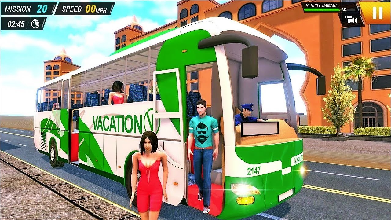 Coach Bus Driving 2019 - City Bus Drive Transporter Simulator - Android GamePlay