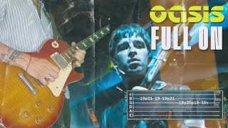 FULL ON - Oasis - Guitar solo tabs