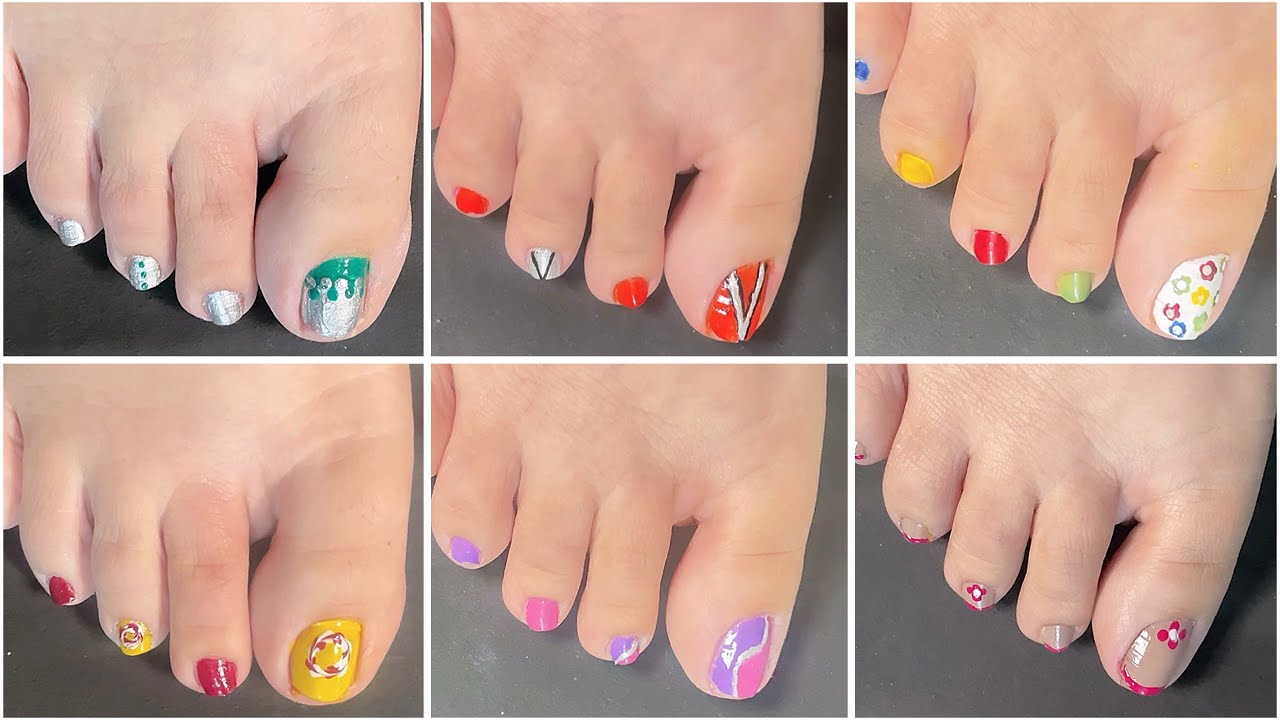 Foot Nail Art Design Step by Step at Home 🏡 | Easy Toe Nail Art | Simple Nail Art Design #toenails 