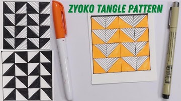 How To Draw Step By Step Zyoko Geometric Tangle Patterns II Tangle Art Drawing Class Tutorial
