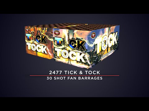 Bright Star Fireworks - 2477 Tick & Tock 30 Shot Fan Barrages