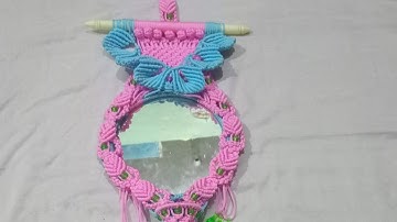 how to make macrame mirror holder|| diy mirror holder||#artandcraft #macramedecor#craft#mirrorcraft