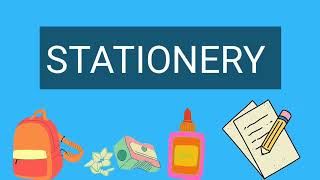 School Supplies #2 |Flashcards| Stationery Vocabulary