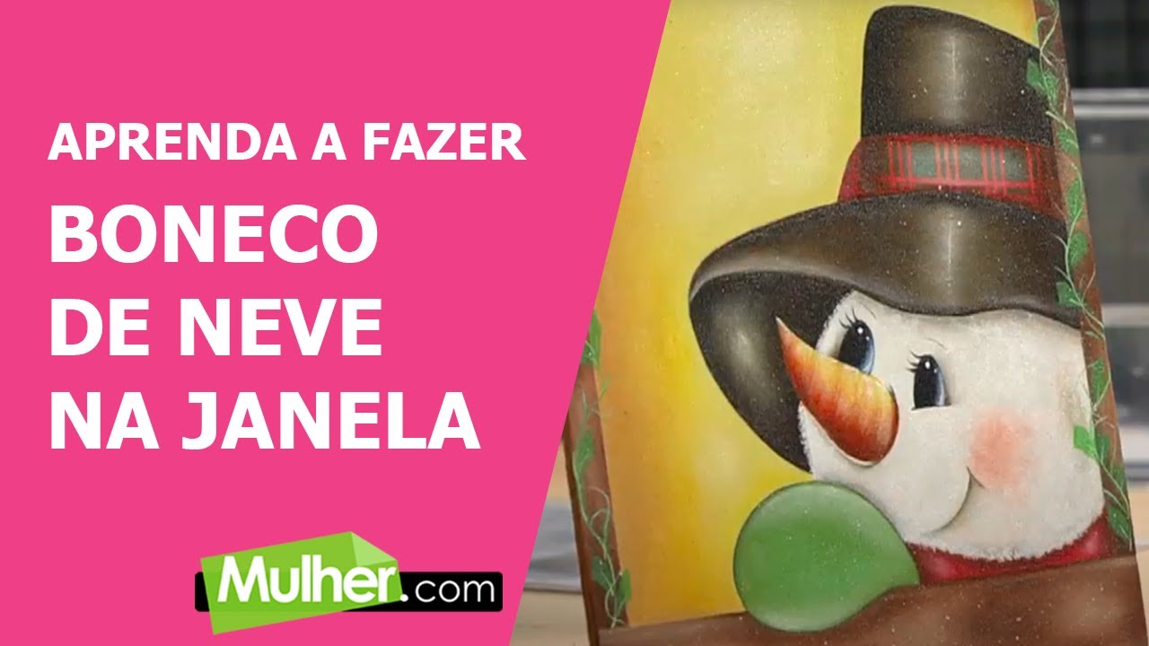 Pintura Boneco de neve na janela - Mulher.com - 25/11/2020
