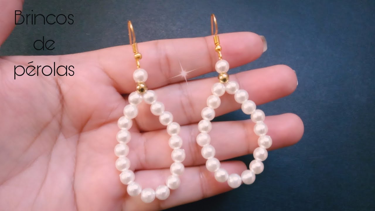 Brincos de pérolas mais fácil do mundo.