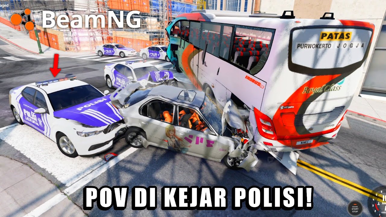 Ngeri! Dari Tabrakan Ringan Sampe Tabrakan Brutal Mobil & Truk Hancur Parah - BeamNG Drive Indonesia