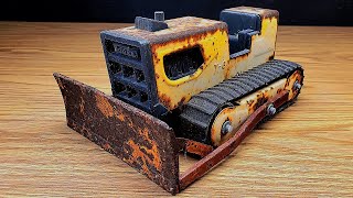 Restore Extreme Rusty Tonka Bulldozer || Kong Restoration DIY Make Tonka Bulldozer Great Again