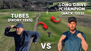 Can Tubes Beat A LONG DRIVE CHAMPION Playing Off The Front tees??? | Tubes v Bry Roberts |