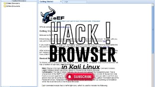 Hack Browser using Beef in Kali Linux | Jay Trimbake |