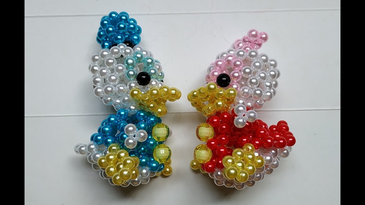 Beads - How to make keychains: Donald Duck 2/2 (vịt Donald)