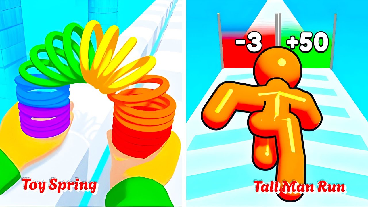Toy Spring против Tall Man Run 🔥 Прохождение игры – Все уровни открыты | EPIC 878