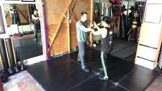 Sifu Tim drilling Small Circle Ju Trap Boxing principals at Peace of Mind San Francisco