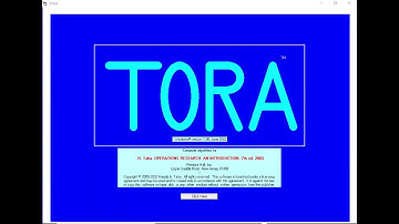 Descargar e instalar TORA - Programación lineal - Software - Mediafire - W7/8/10