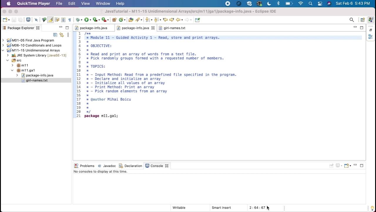 Java M11GA1 Read store and print arrays of Strings - Introduction - YouTube