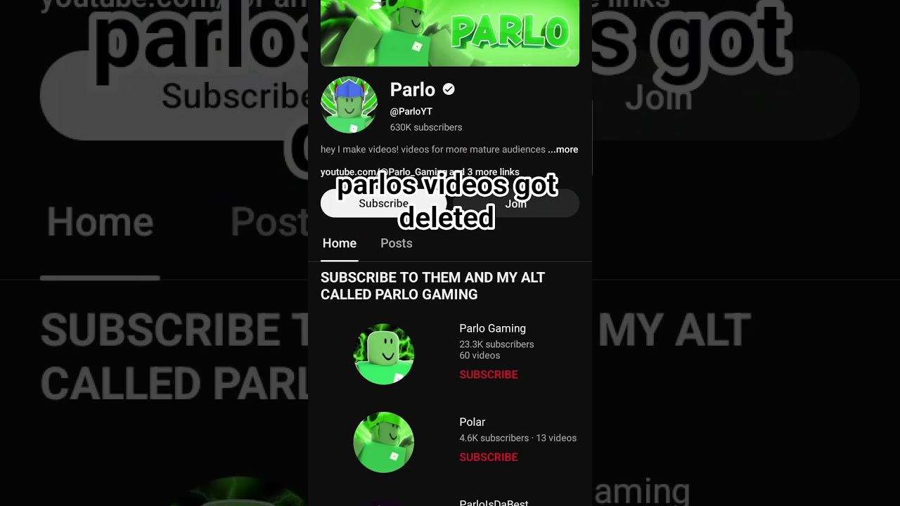 why did his videos get deleted? 