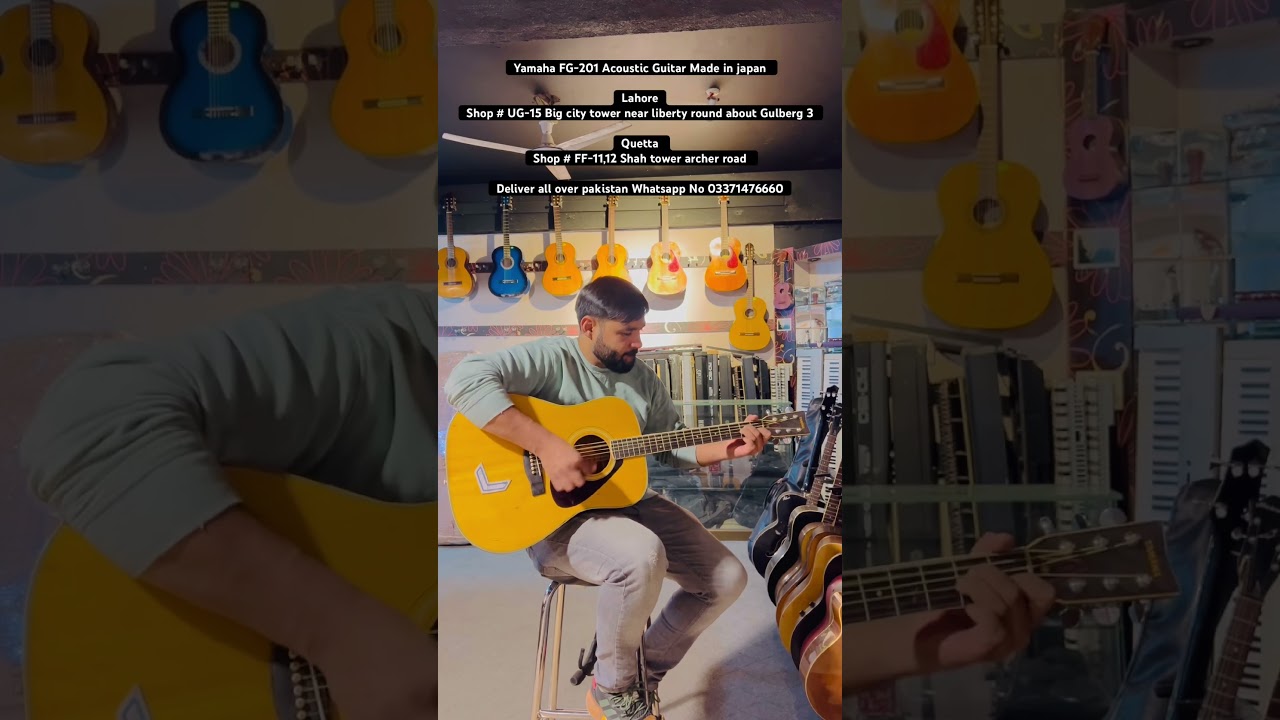 Yamaha FG-201 Acoustic Guitar Made jn Japan #guitar #guitarlesson