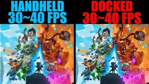 Minecraft Legends Switch: Docked vs Handheld Mode - Load Times and FPS Comparison