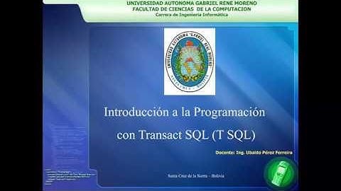 Introduccion a la Programacion en Transact SQL