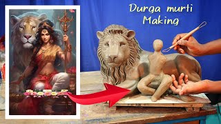 New style Maa Durga murti making with clay | very easy clay art murti making