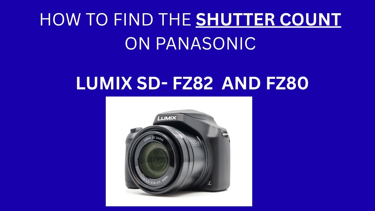 How to check Panasonic LUMIX DC FZ82 /FZ80 SHUTTER COUNT, here is the COMPLETE GUIDE FOR 2025