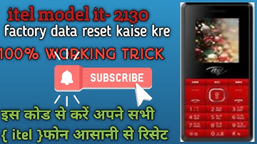 # Itel model-it2130 factory data   Reset kaise kre#