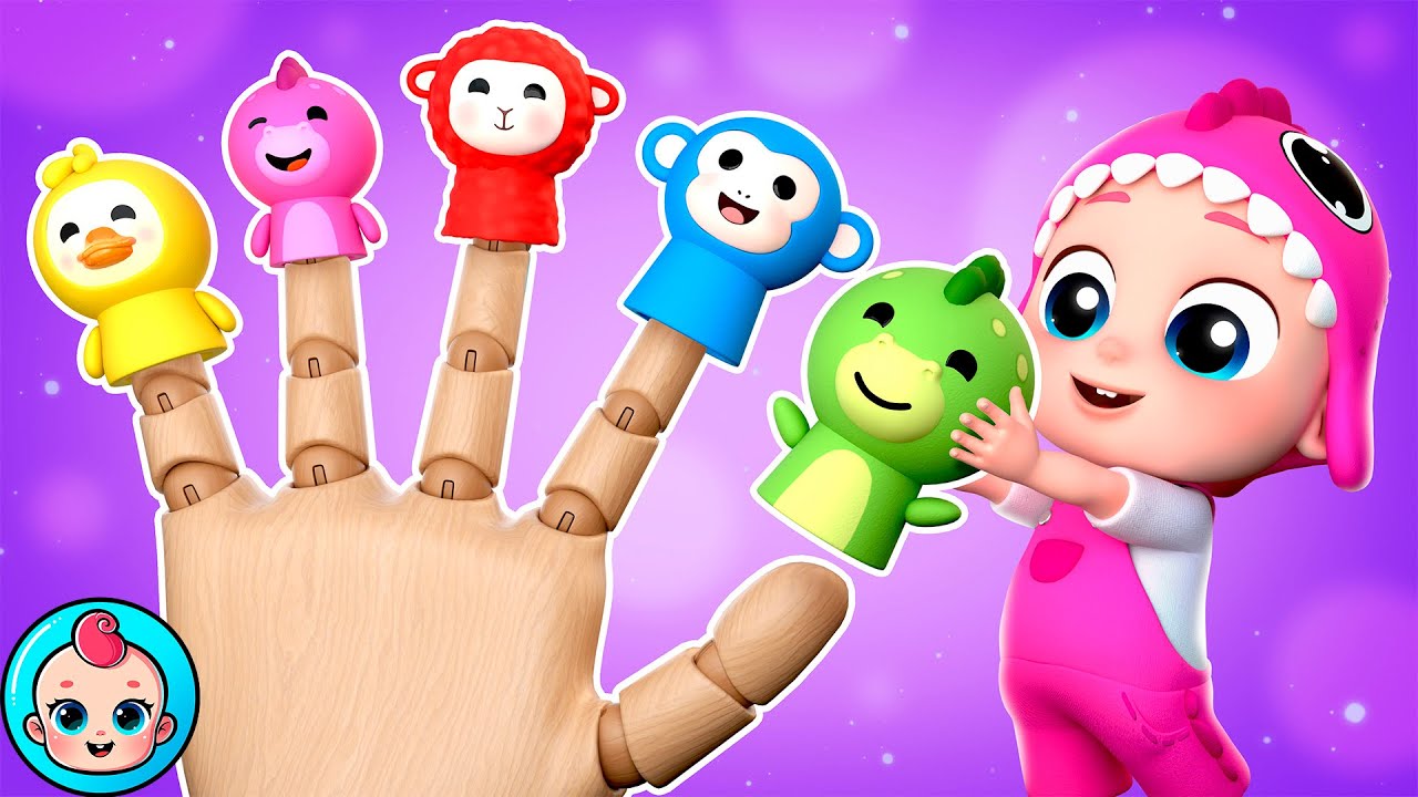 Finger Family Animals 🌈| Learn Colors with Animal Puppets | Bubbleee - Funny Kids Songs