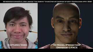 C-Face: Continuously Reconstructing Facial Expressions by Deep Learning Contours of the Face UIST'20