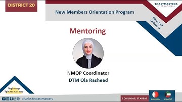 Mentoring in Toastmasters