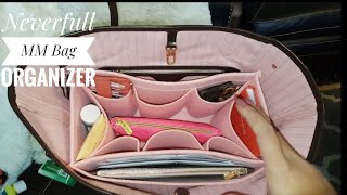 Purse Organizer for Louis Vuitton Neverfull MM Rose Ballerine 3mm