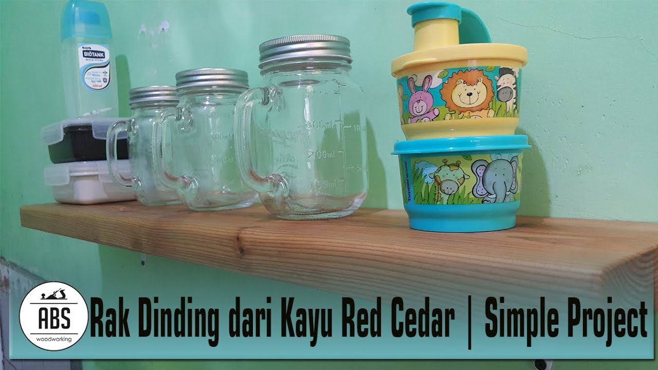 BIKIN SENDIRI RAK  DINDING  DAPUR  DARI KAYU  RED CEDAR 