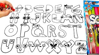 Alphabet Lore A to Z Lore Pages Full Size for Kids Fun Drawing 