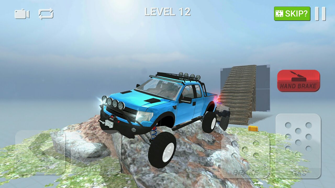 Offroad sim 2021-4x4 pickup truck-Driving on hill-Android gameplay.