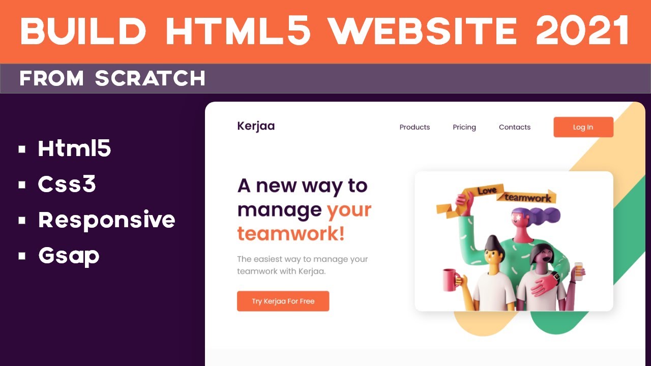 Build An Responsive HTML5 Website 2021