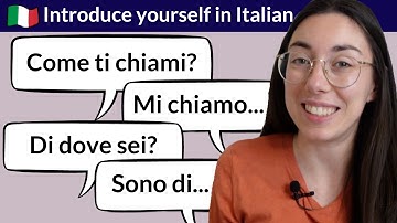 Learn Italian for beginners: introduce yourself in Italian (multiple subtitles)