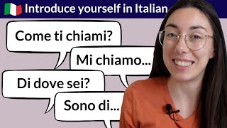 Learn Italian for beginners: introduce yourself in Italian (multiple subtitles)