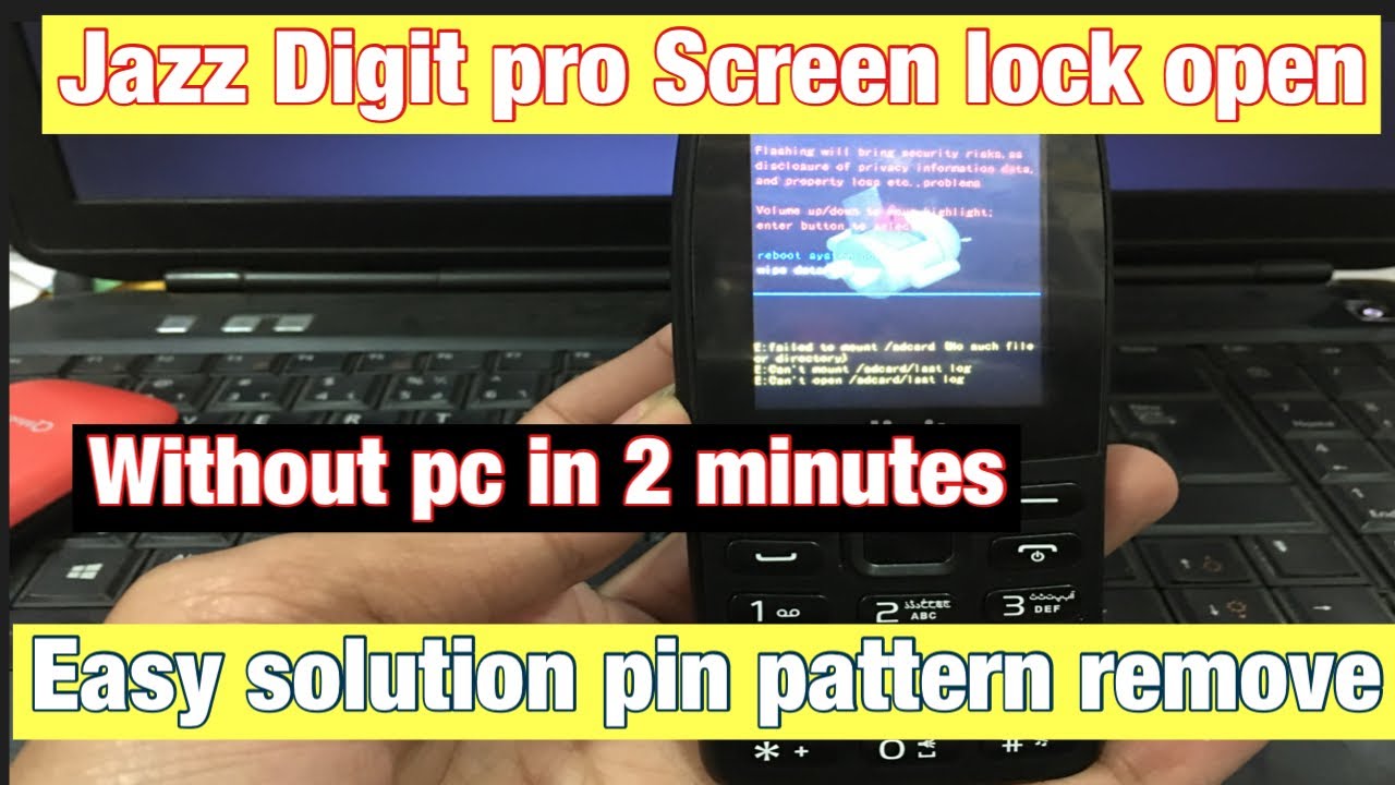 Jazz Digit Pro Screen lock remove without pc harder reset
