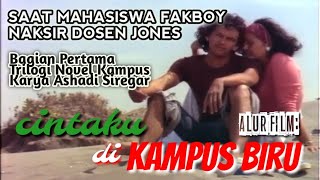 KISAH CINTA DOSEN JONES DENGAN MAHASISWA FAKBOY || Alur Film: Cintaku di Kampus Biru (1976)